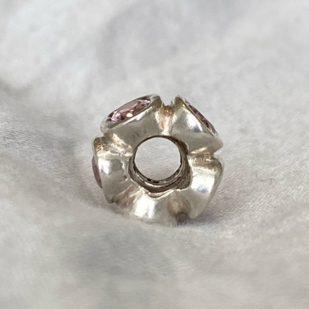 PAIR of Authentic Pandora charms " Oval lights pink " #790311PCZ - Picture 5 of 16